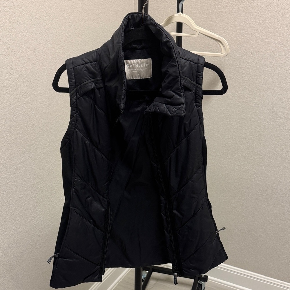 Athleta Black Quilted Vest